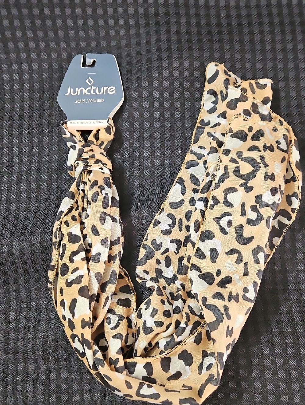 Juncture, Leopard Print, Scarf, Lightweight, Accent Piece, Headwear